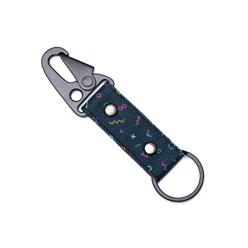 gantungan kunci carabiner kain motif - snaphook keychain - NKC234
