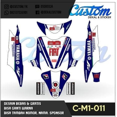 Decal Stiker Motor Mio Sporty Dekal Sticker Fiat Yamaha Shopee