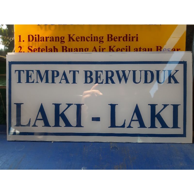 

Akrilik Penunjuk Tempat Wuduk Masjid