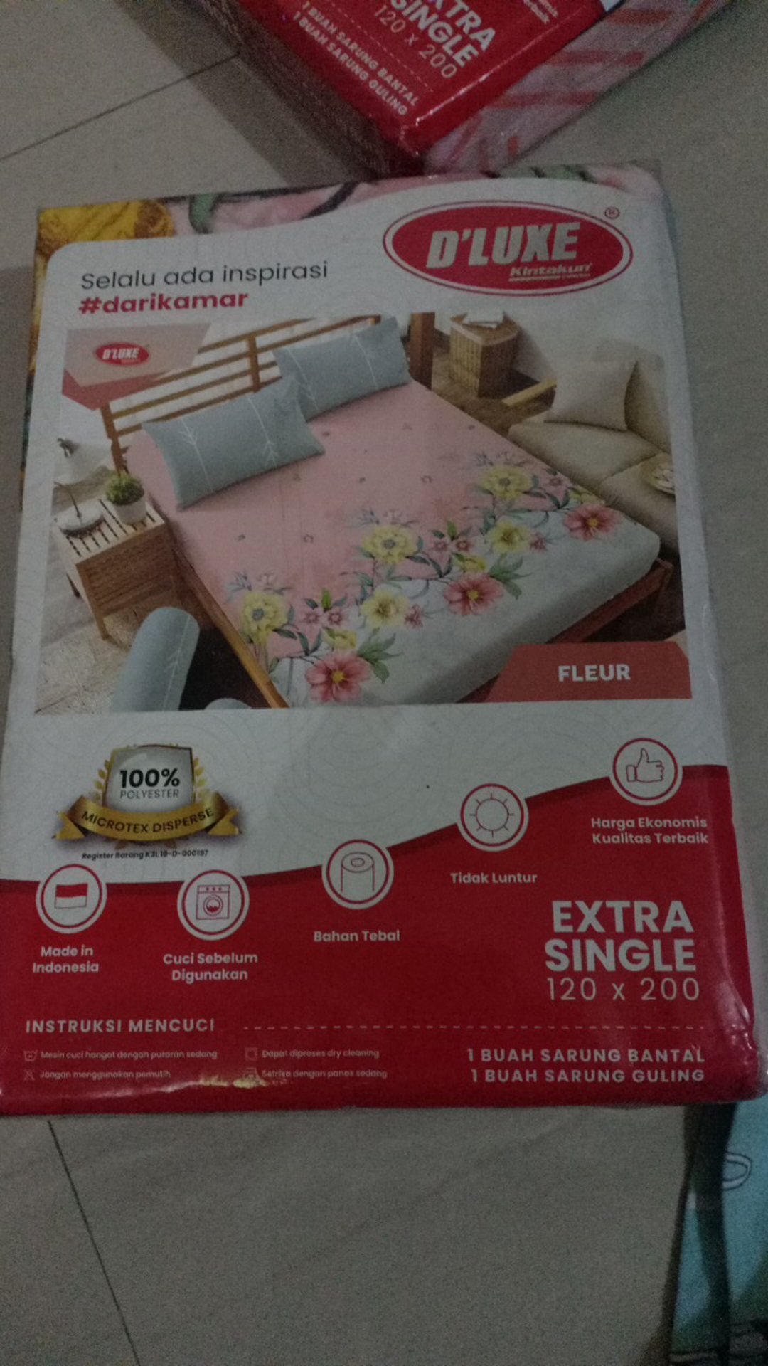 Terbaru Sprei Deluxe Kintakun Ukuran 120x200 / Sprei No.3 / Motif - Bunga Minimalis