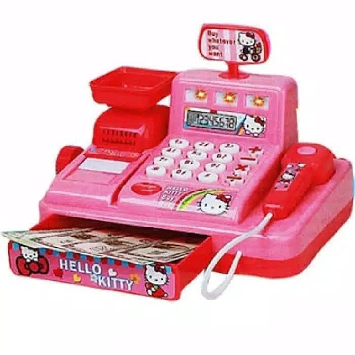 Mainan Kasir Sturk Timbangan Kasir hello Kitty Kasir HK Cash Register SuperMarket HK - Mainan Anak Termurah-1