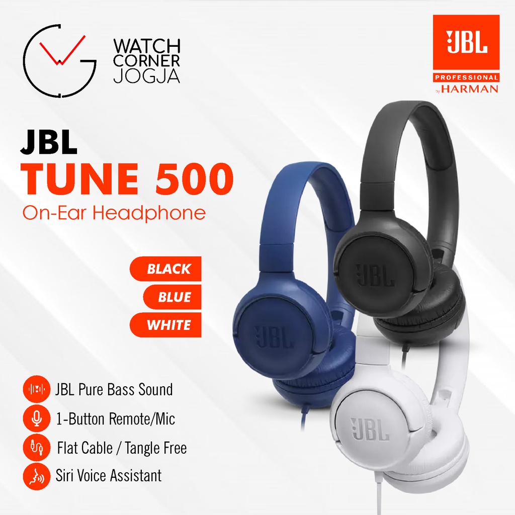 JBL TUNE 500 / T500 Wired On-Ear Headphone ORIGINAL GARANSI RESMI IMS