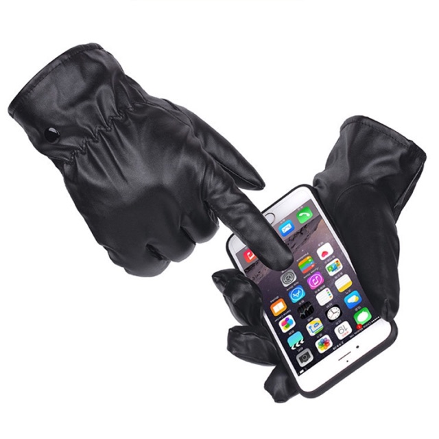 IMPORT Glove Leather Unisex Sarung Tangan Kulit bulu Touchscreen musim dingin Winter Glove Leather fur import