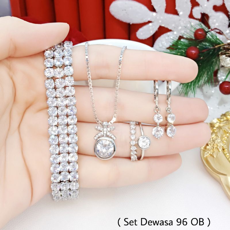 Perhiasan Xuping Set Wanita Silver Dewasa 96 OB