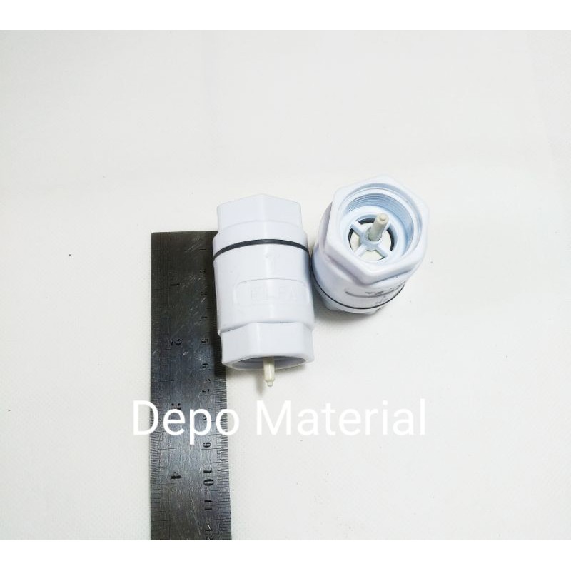 TUSEN KLEP PVC 1/2" - 3/4" PILIH VARIAN UKURAN - TUSEN KLEP PLASTIK - TUSEN KLEP POMPA