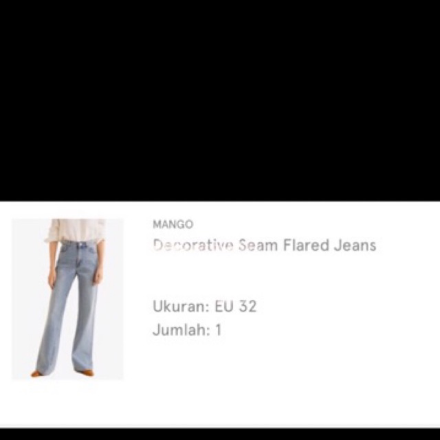 decorative seam flared jeans