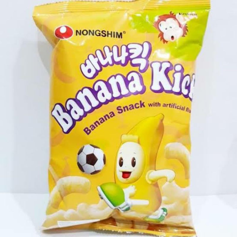 Jual Nongshim Banana kick/snack rasa pisang 55 gr made in korea