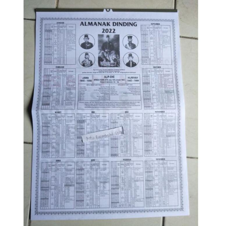 

[KODE BARANG 9CA49] Kalender Dinding/Kalender Jawa/Kalender Almanak(2022) 47×30CM zg
