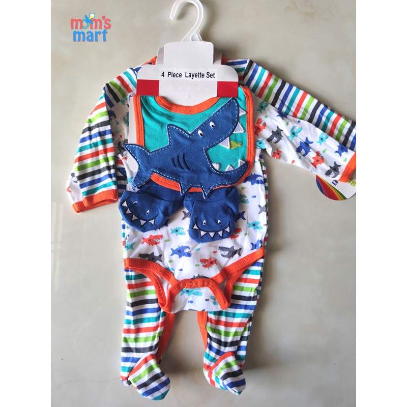 PAKAIAN BAYI 4IN1 SET / BAJU BABY ROMPER &amp; JUMPER IMPORT