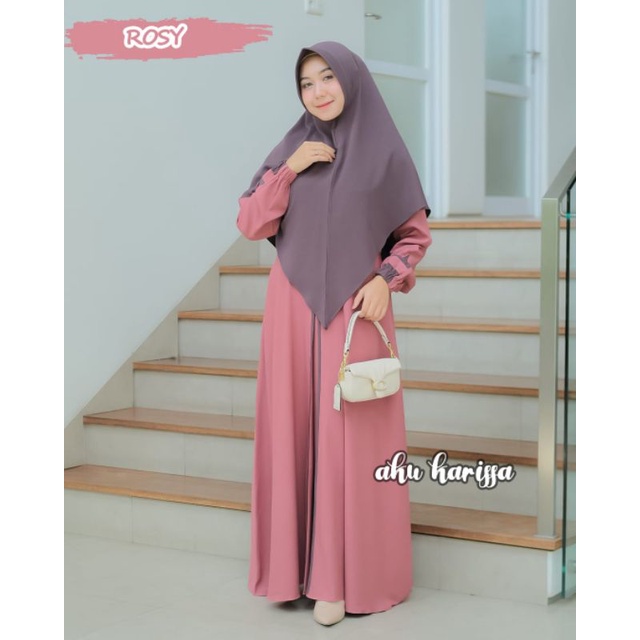 READY HANIZA SET SYAR'I AKU KARISSA//GAMIS BEST SELLER-Rosy spruce