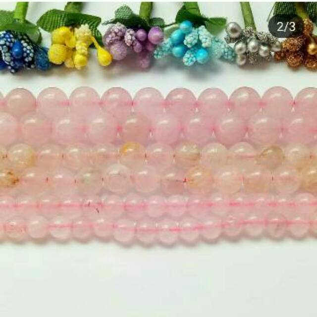 Batu Rose Quartz 6mm 8mm 10mm