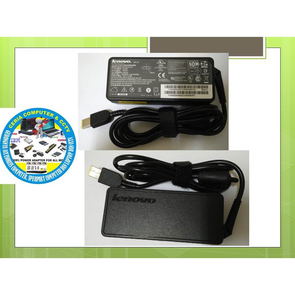 ADAPTOR CAS CHARGER LAPTOP LEPTOP LENOVO 20V - 3.25A BAGUS MURAH ORIGINAL PROMO