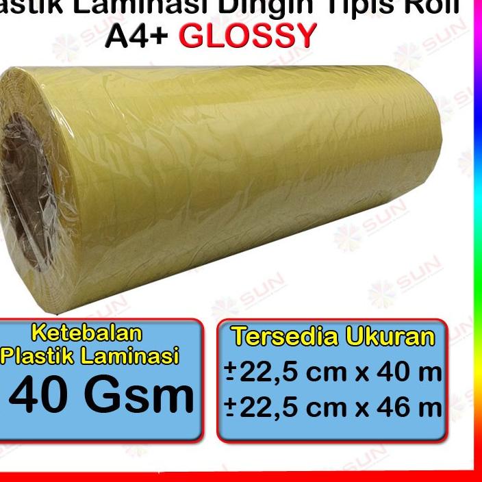 

Terbaik! Plastik Laminasi Dingin Tipis Roll A3+ / A4 + 140 micron - Motif Glossy, Doff Matte Sticker Bening Transparant Pelapis Kertas Foto Glossy Photo Paper ~