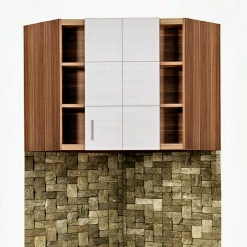 Lemari Dapur Gantung Sudut / Kitchen Set Atas Sudut - GRAVER KSA 2751