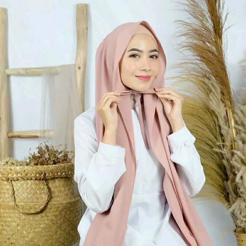 𝗖𝗮𝗿𝗲.𝗶𝗻 Pashmina Tali Diamond Italiano 155cm x 70cm (JAHIT TEPI) Premium Quality