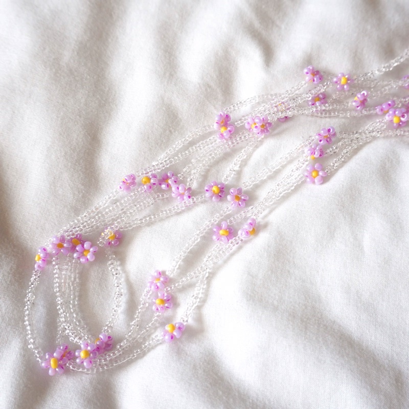 Strap Masker Beaded Korea Lilac Daisy | Inspired by BTS M e a l