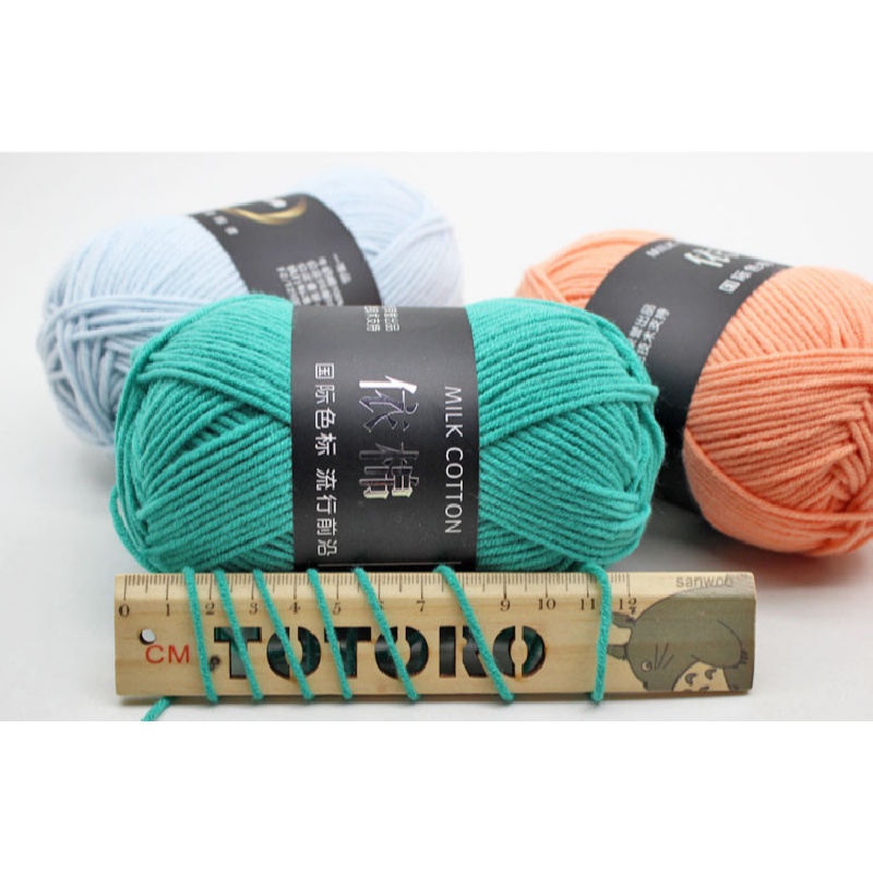 Benang rajut katun susu 4ply/ milk cotton yarn 4ply 50 Grams/Ball For Knitting Hand Knitting Crochet DIY