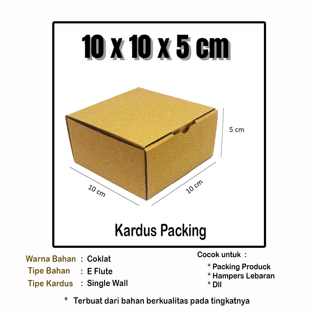 

Kardus Packing 10x10x5 cm | Box Paket | Box Roti | Box Hampers | Box Kado