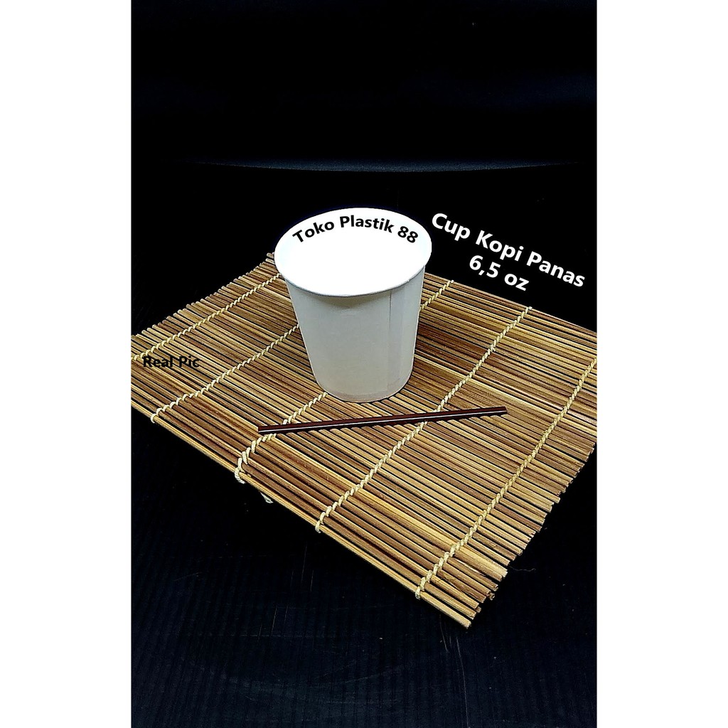 Cup Panas Kopi | Paper Coffee Polos Tanpa Tutup 6,5 oz