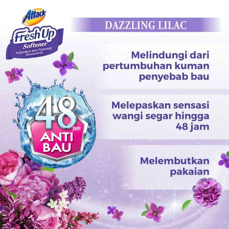 ATTACK FRESH UP SOFTENER DAZZLING LILAC - 800 + 100 ml