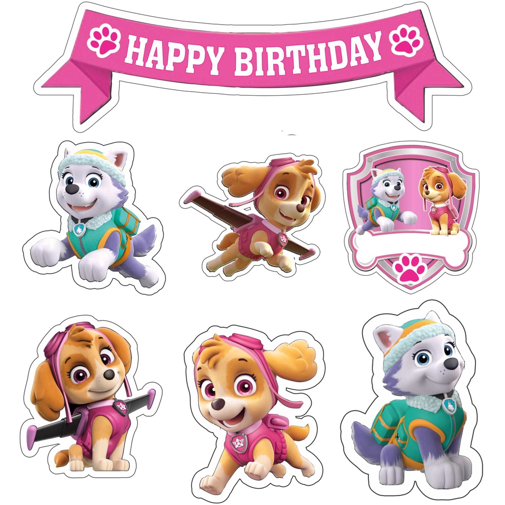 

TOPPER CAKE CUSTOM TOPPER ULANG TAHUN / HIASAN KUE CUSTOM SKYE PAW PATROL