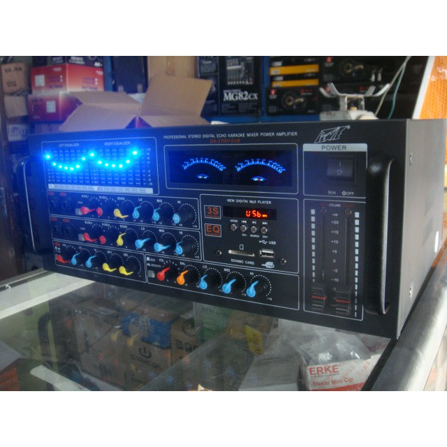 PROFESSIONAL POWER AMPLIFIER KARAOKE USB PEWIE DA-3200+SUB.BISA 4 SPK