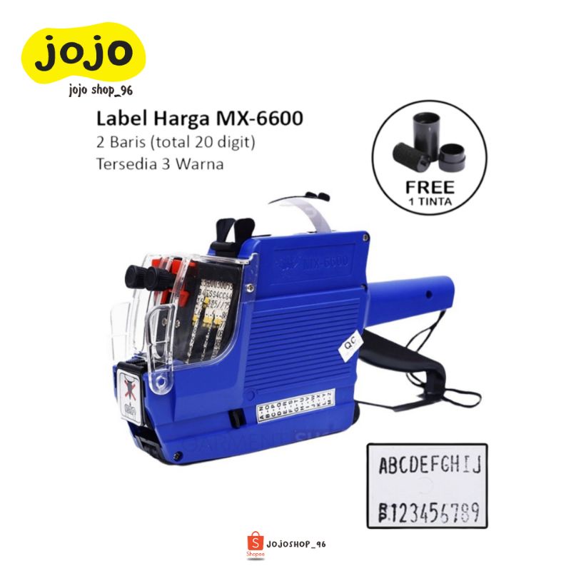 

Price Labeller Mesin Label Harga MOTEX MX-6600 10 Digit 2 Baris Abjad & Angka