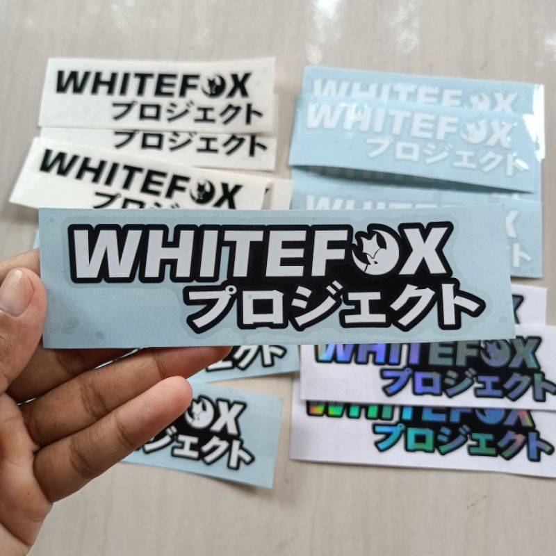 Sticker stiker cutting whitefox project edition stiker kanji whitefox