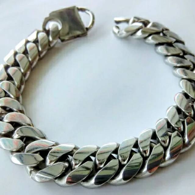Gelang Pria Rantai Besar Monel / Stainless steel titanium