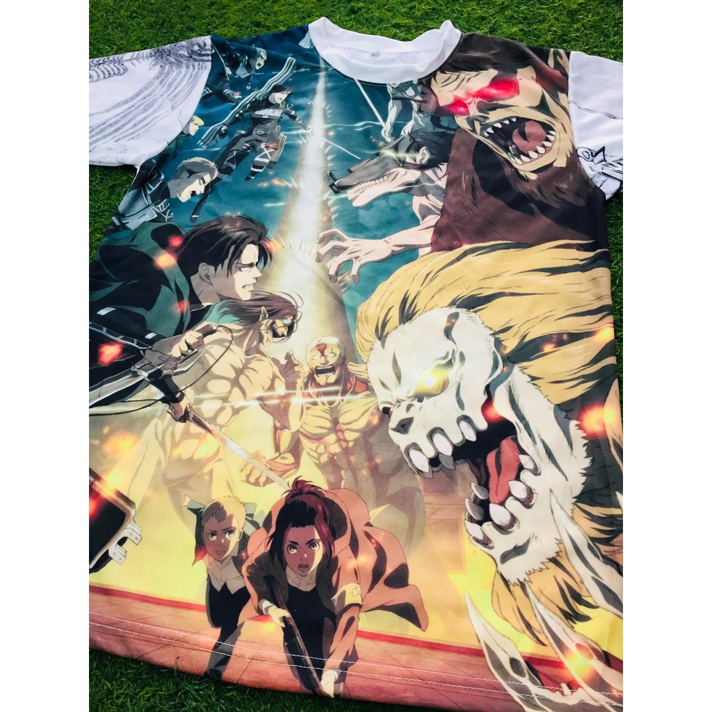 Tshirt SNK The Titan War Fullprint Anime Attack On Titan AOT Anime Manga Premium