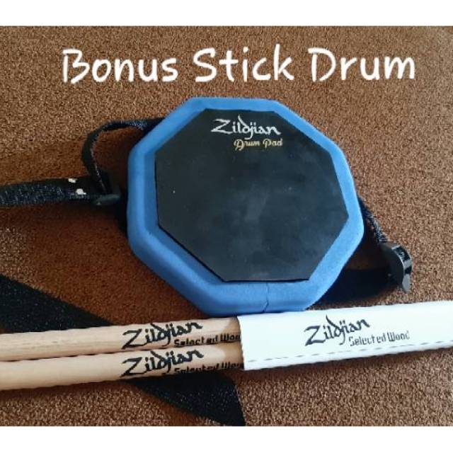 Drum Pad Zildjian Ukuran 6 inci ( Bisa diikat dipaha)