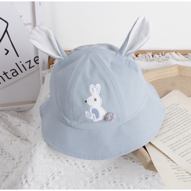 Topi Bucket Anak Perempuan Bayi Balita Motif Rabbits