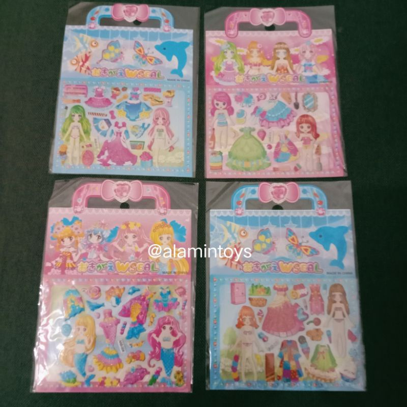 

Stiker timbul Girls bentuk tas