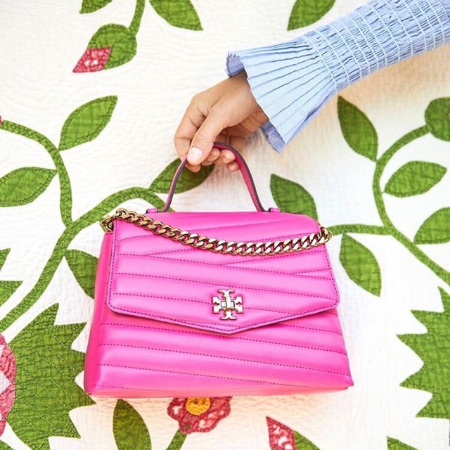 TORY BURCH KIRA CHEVRON TOP-HANDLE SATCHEL