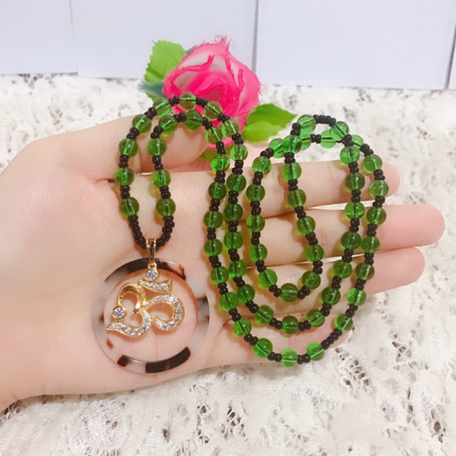 kalung omkara liontin lapis emas 2 warna