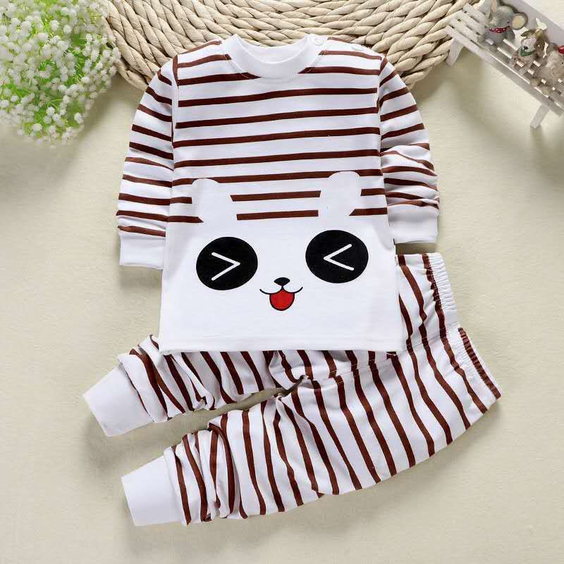 Setelan panjang bayi Import pakaian baju celana bayi stelan piyama