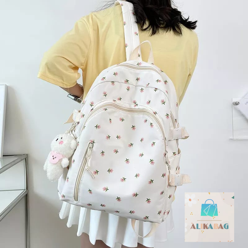 ALIKA BAG - Tas Ransel Anak Perempuan Multifungsi 3in1 Bunga Tulip