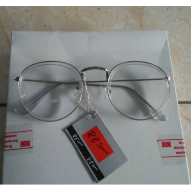 Kacamata fashion bulat oval bening trendy gaya korea