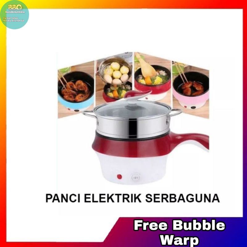 Panci Listrik Electrik Fry Pan Serbaguna / PANCI LISTRIK ELEKTRIK PLUS STEAMER BISA KUKUS GORENG SERBAGUNA