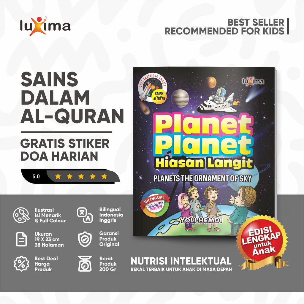 Planet-Planet Hiasan Langit - Seri Keajaiban Langit 3 / Buku Belajar Pengetahuan Sains Quran Anak Be