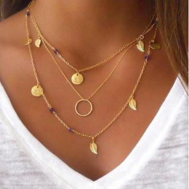✿AYN✿  Multi-layer Fashion Metal FA36 Necklace Women Kalung