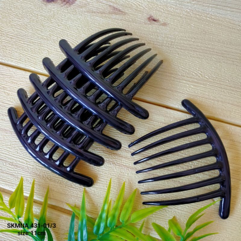 Sirkam Rambut Plastik Gigi 7 Aneka Warna Glossy / Aksesoris Rambut Termurah