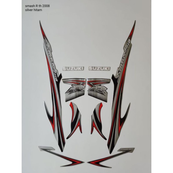 STRIPING SMASH R 2008 SILVER HITAM