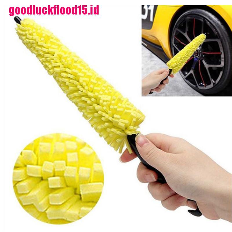 {LUCKID}Car Wheel Brush Plastic Handle Cleaning Brush Wheel Rims Tire Washing Brush