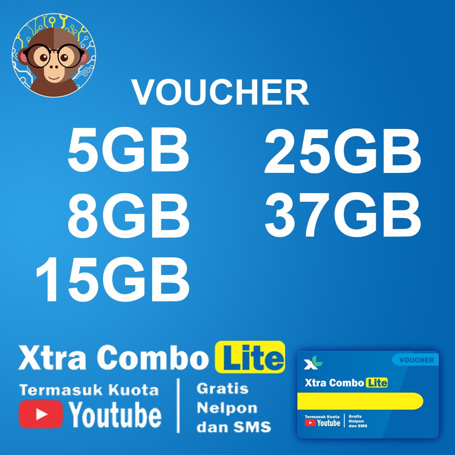 Injek Voucher XL Xtra Combo Lite 6GB / 10GB / 18GB / 30GB / 44GB - Lokal Data