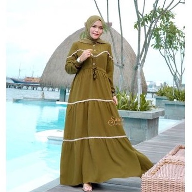 DRESS SAVAYA WOLLYCREPE PREMIUM SAIDE OFFICIAL/Pakaian Gamis Dress Wanita Terbaru & Terbest Seller