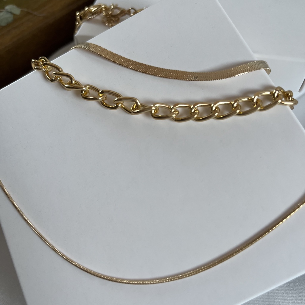 Cliona Necklace / Kalung Wanita Korea / Aksesoris Wanita / Kalung Rantai / Kalung Aesthetic / Kalung Layer Polos