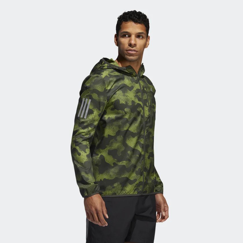 adidas own the run camouflage jacket