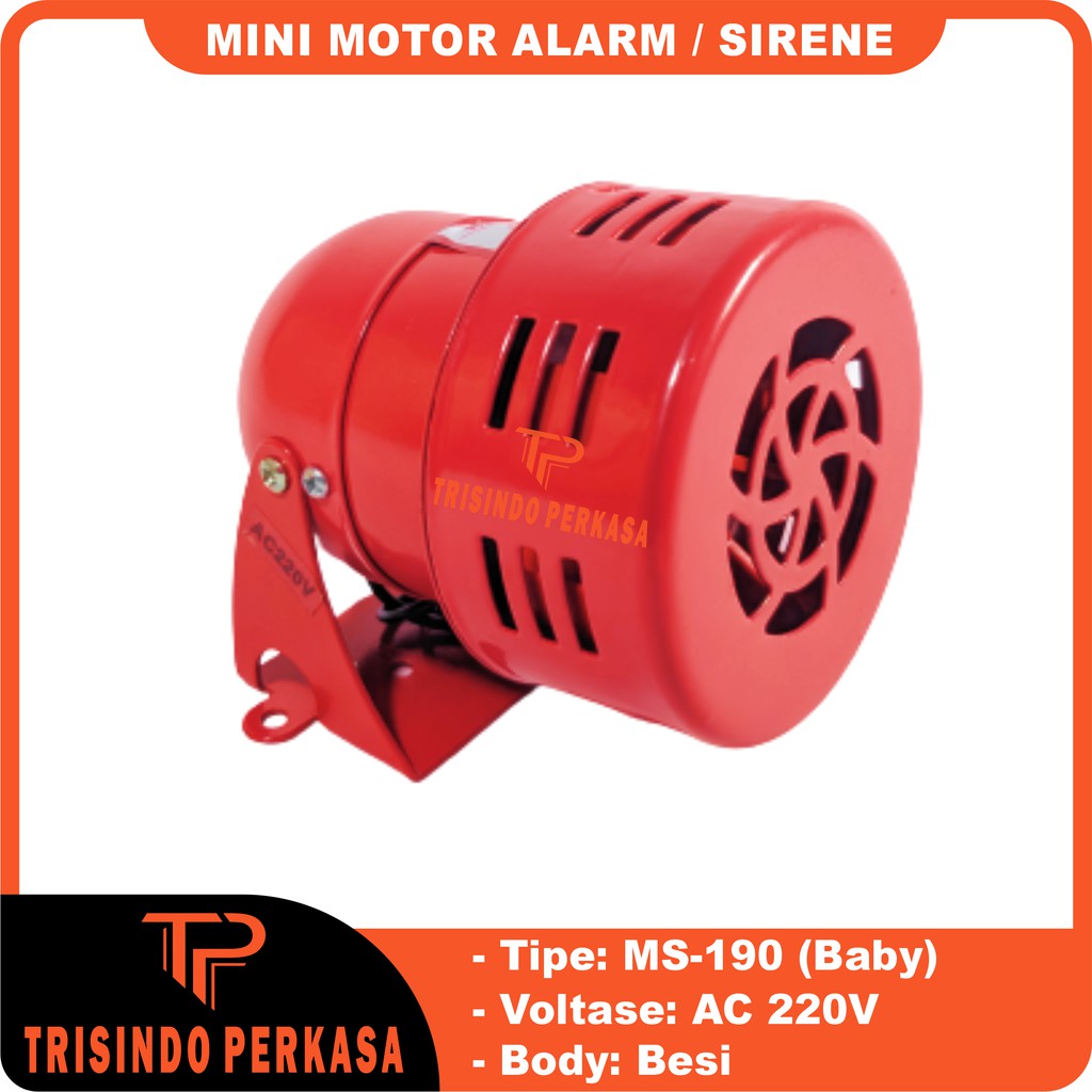 Baby Mini Sirine Sirene Motor Alarm MS190 MS-190 AC 220V Motor Sound