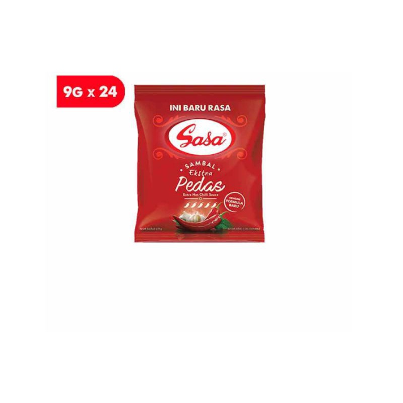 

Sasa Saus Sambal Ekstra Pedas 1 pack isi 24 sachet